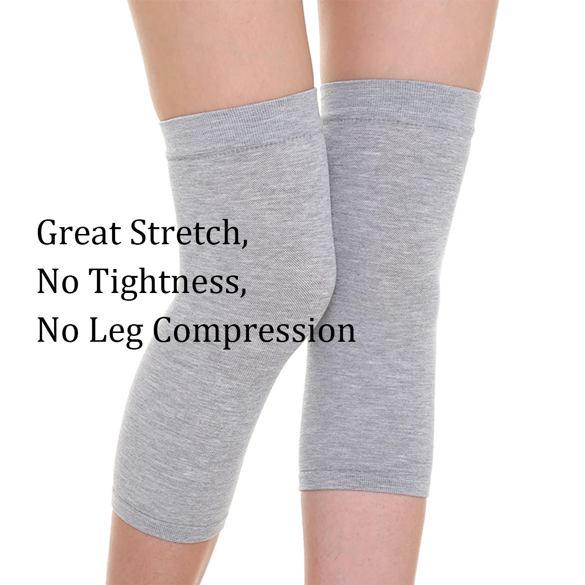 1 paire de genouillères fines en coton pour femmes, douces et chaudes, antidérapantes, élastiques, pour Sport, gymnastique, Yoga, danse, entraînement, course, protection des articulations