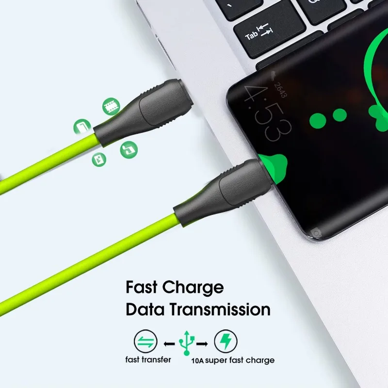 120W USB C 2Ports Charger Kit Green Wall Plug EU/US Adapter Fast Charging For iPhone iPad Samsung Xiaomi USB Type C Data Cables