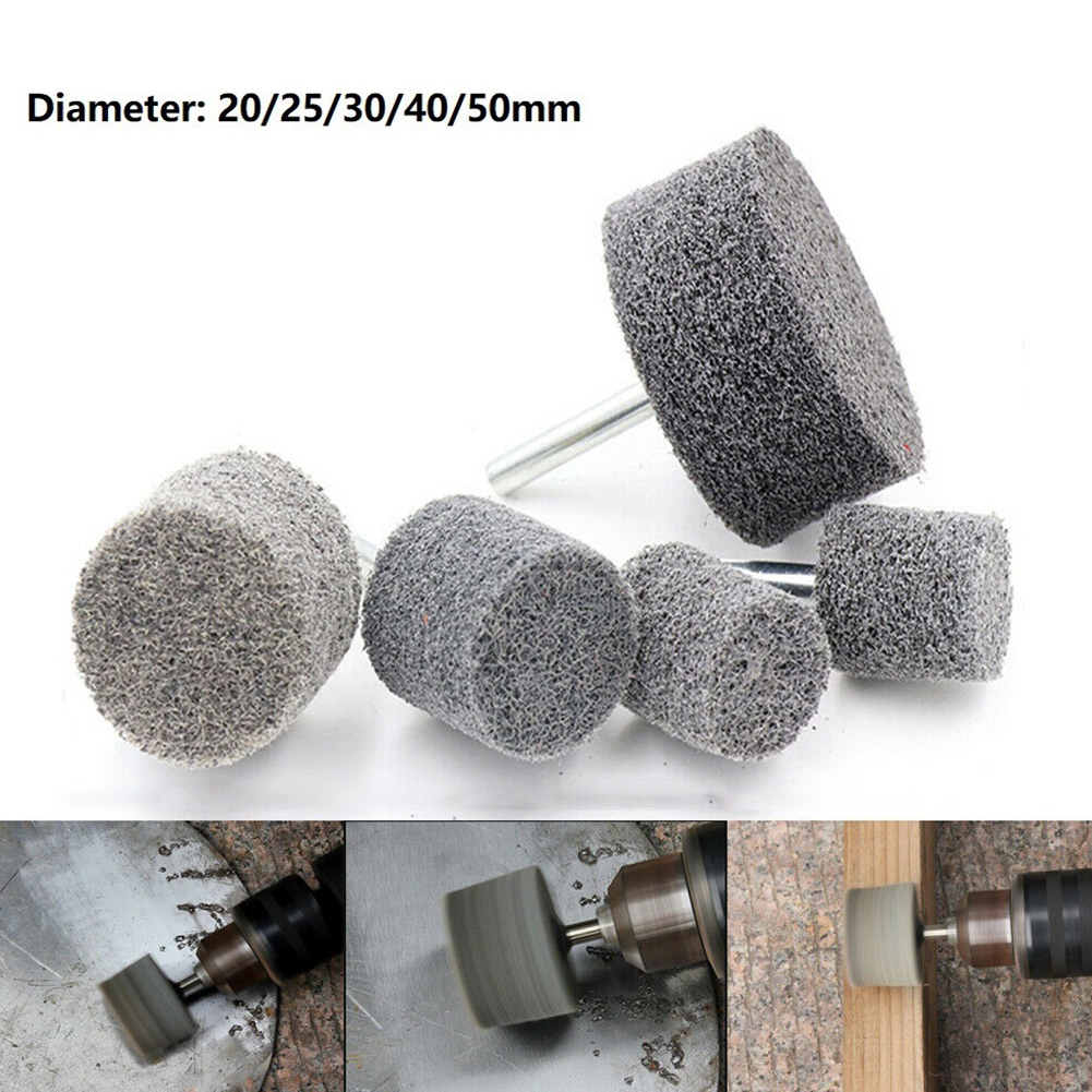 Grinding Polishing Head Electric Drill Bit Wheel 1/4inch Shank 20/25/30/40/50mm For Dremel Rotary Accessories Power Wood Tools