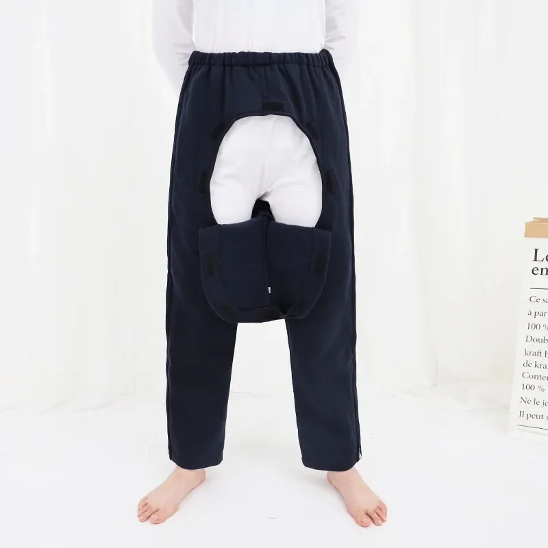 Old Man เปิด Crotch กางเกงอัมพาตเตียง Incontinence ผู้ป่วยชุดนอนรั่วปัสสาวะเสื้อผ้ากางเกงหญิงตั้งครรภ์สบาย
