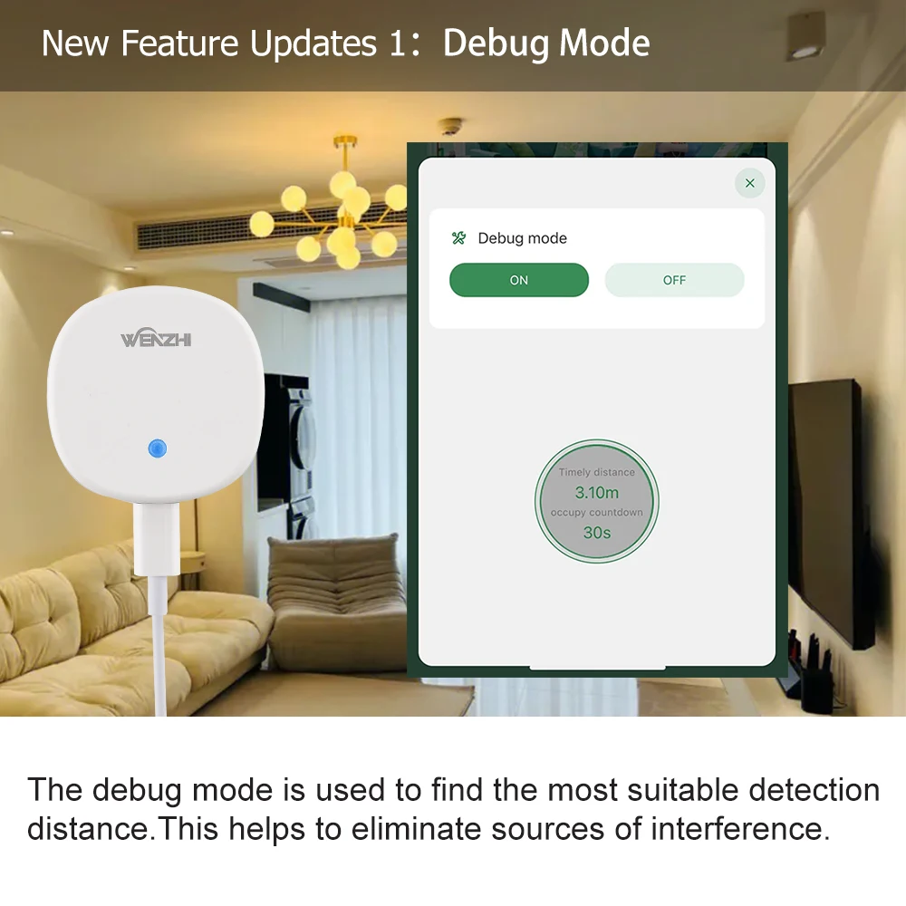 ZigBee/WiFi MmWave Human Presence Sensor Radar Movement Body Motion Detection With illuminance Tuya Smart Life Home Assistant