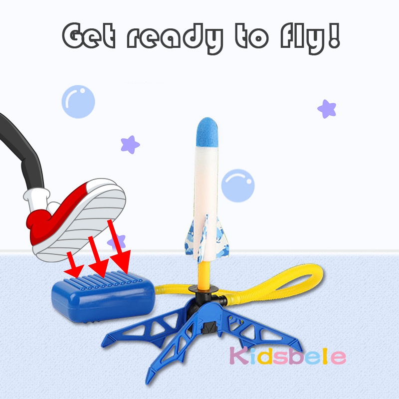 เด็ก Air Rocket ปั๊มเท้า Launcher ของเล่นเกมกีฬา Jump Stomp กลางแจ้งเด็กเล่นชุดของเล่น Pressed Rocket Launchers เหยียบเกม