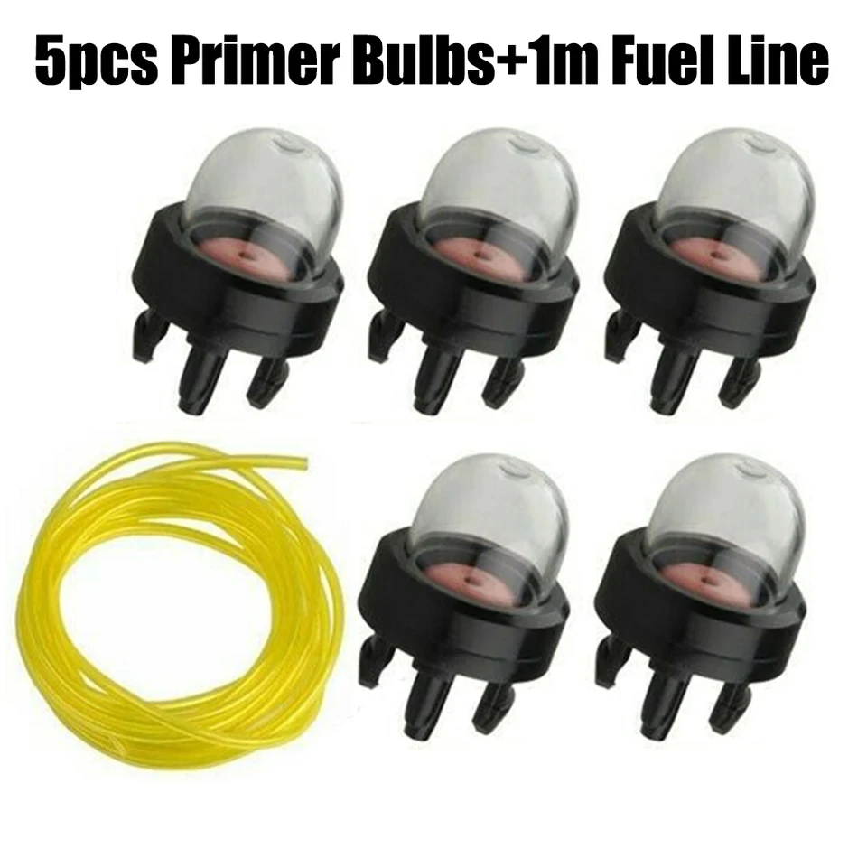 5PCS Primer Bulb Pump with 1M Fuel Line for Trimmer Chainsaw Blower Carburetor