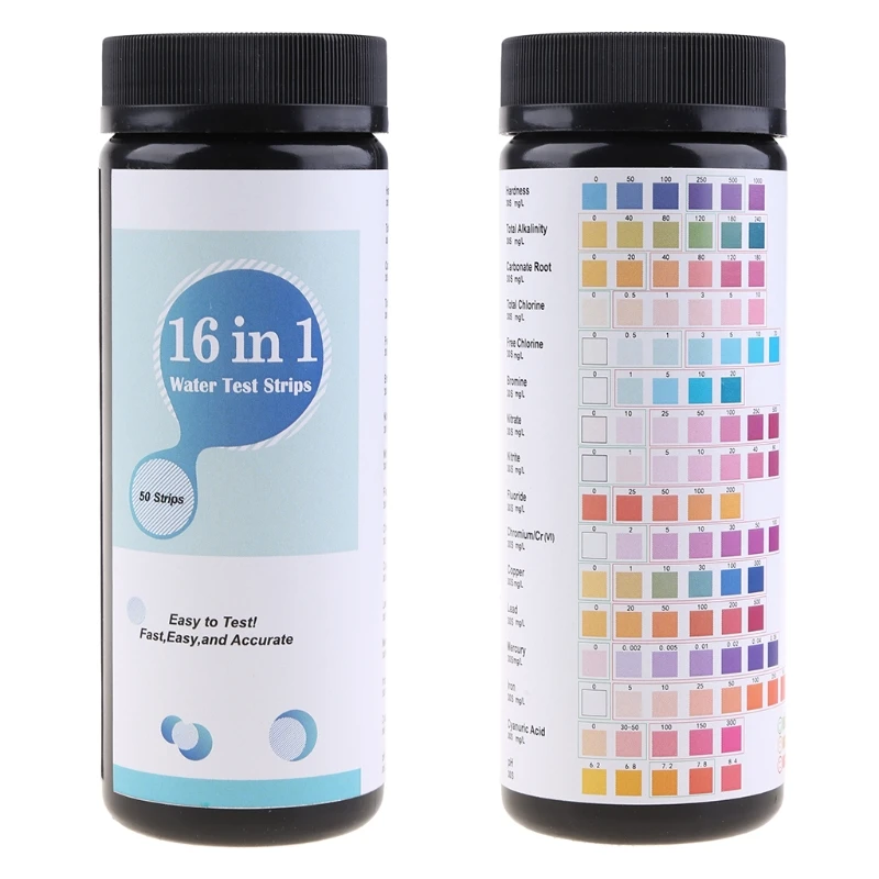 Dải kiểm tra độ cứng tổng cộng của nước 652F Dải kiểm tra chất lượng hồ bơi & SPA 16 trong 1