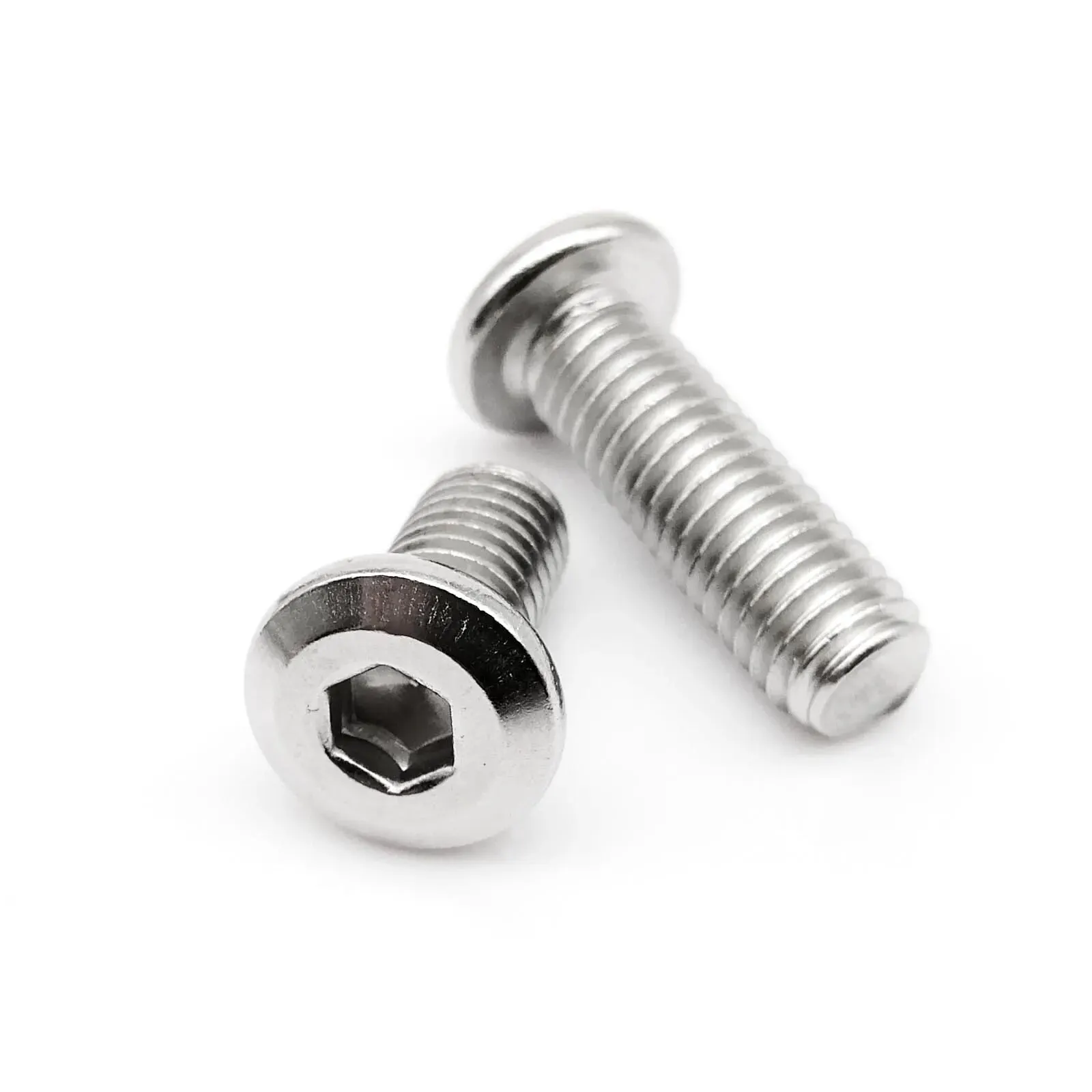 M2 M2.5 M3 M4 M5 M6 M8 Large Flat Hex Hexagon Socket Allen Head Connect Joint Bolt Furniture Rivet Screw 304 A2 Stainless Steel