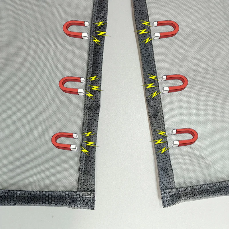 Gray magnetic mosquito net,custom sized curtains,door screen,invisible net,Magnetic self-priming screen door，Mosquito prevention
