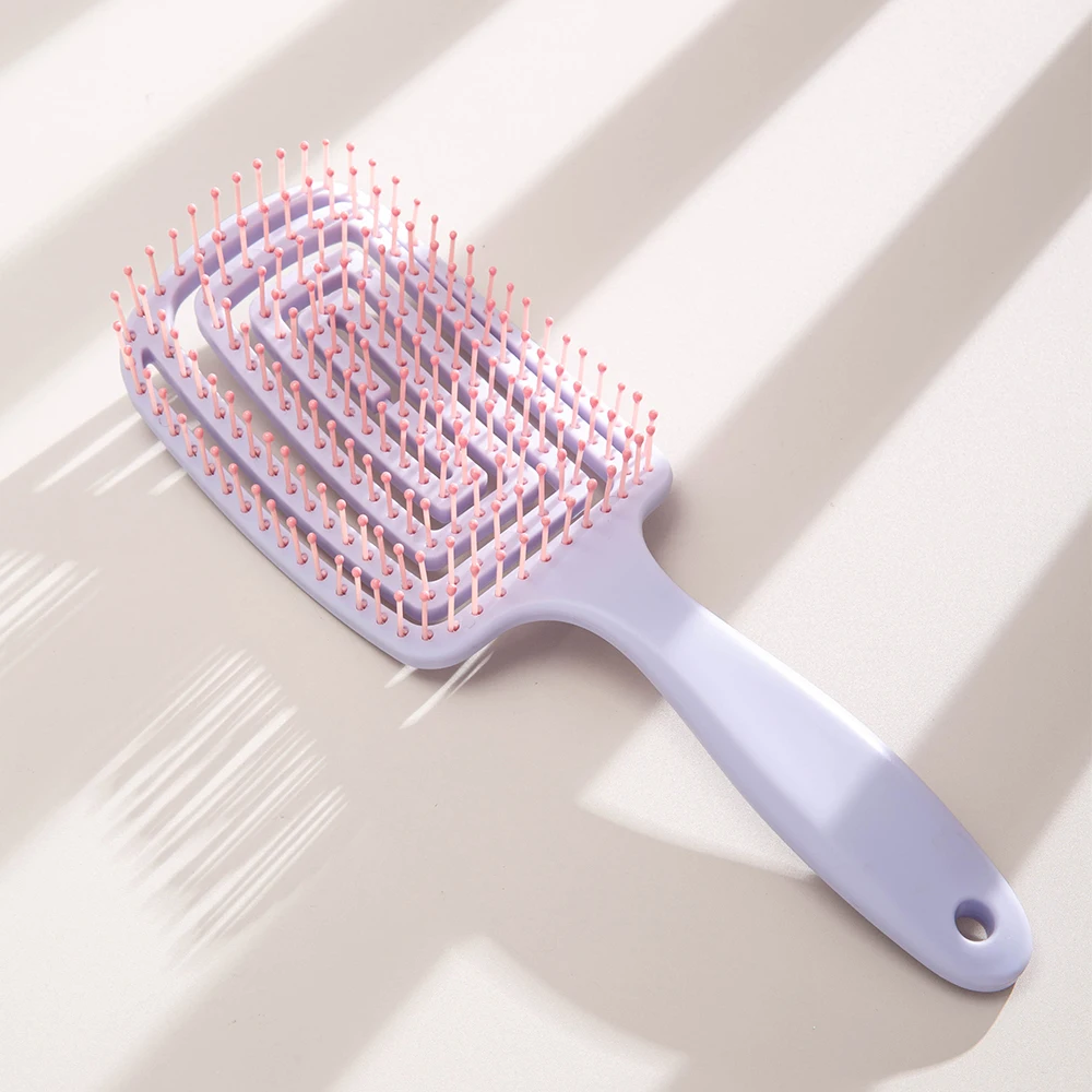 1pc Elastische Massage Kamm Aushöhlen Haar Pinsel Kopfhaut Massage Kämme Salon Haar Styling Detangler Schnelle Föhnen Entwirren werkzeug