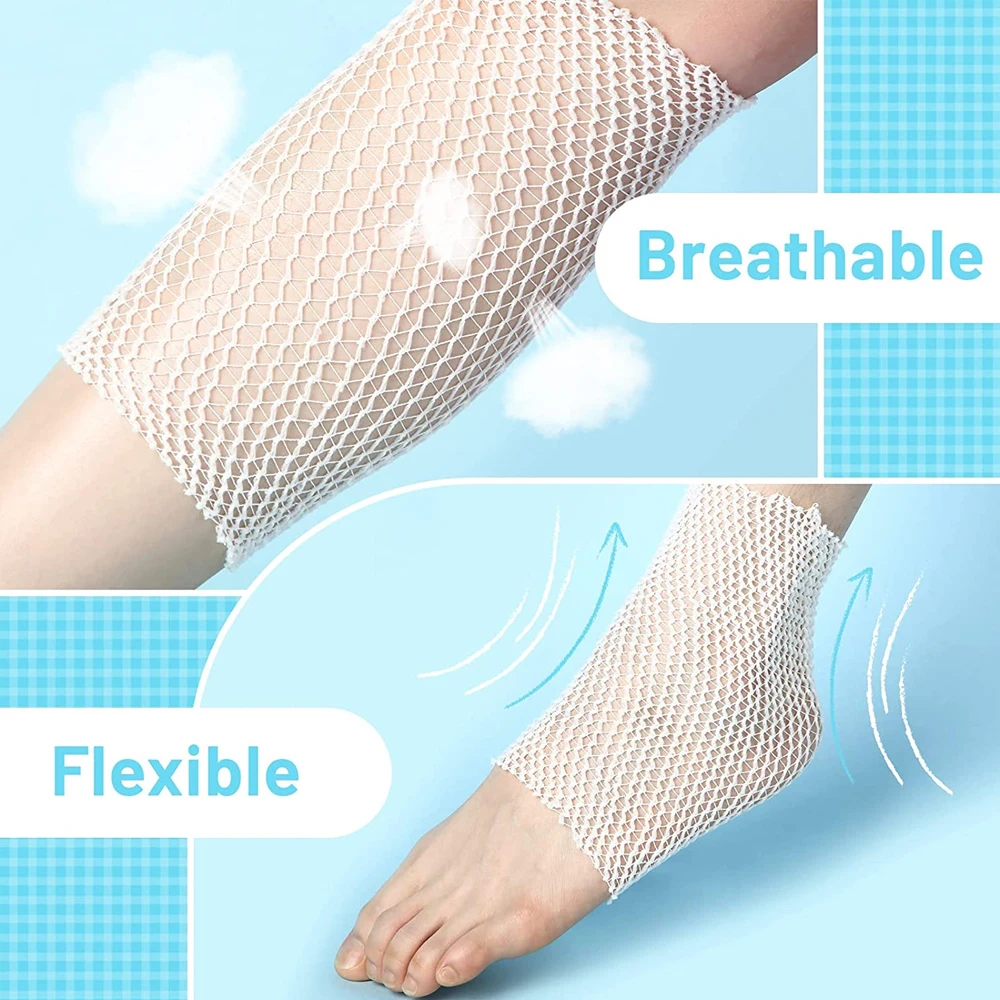 1 Rolle elastisches Netz, Wundverband, Netz, röhrenförmiger Verband, Netzschlauch, röhrenförmiger Gaze-Fix, atmungsaktiver Verbandhalter für Erwachsene, Handgelenk