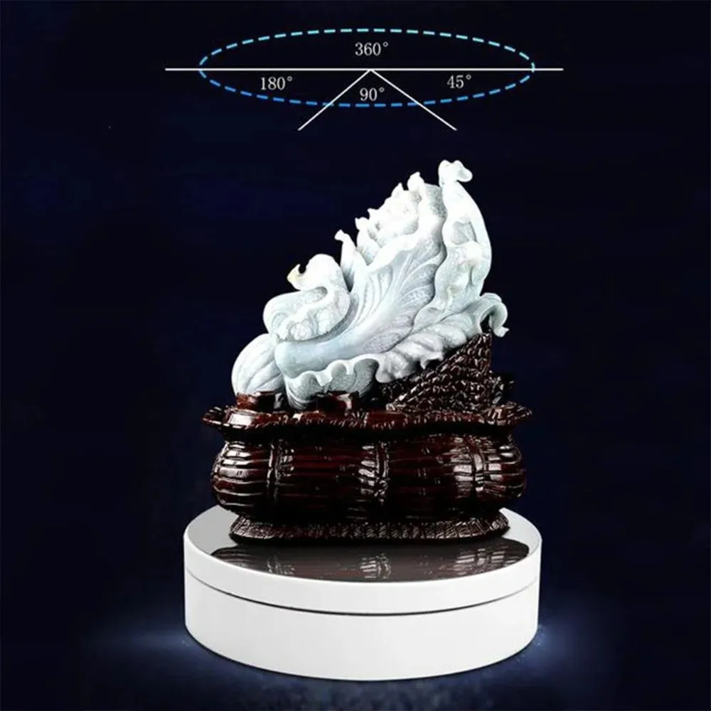 Electric Rotating Base Display Stand 3 Speeds 360 Degree Turntable Jewelry Holder USB/Battery Powered Rotating Tray