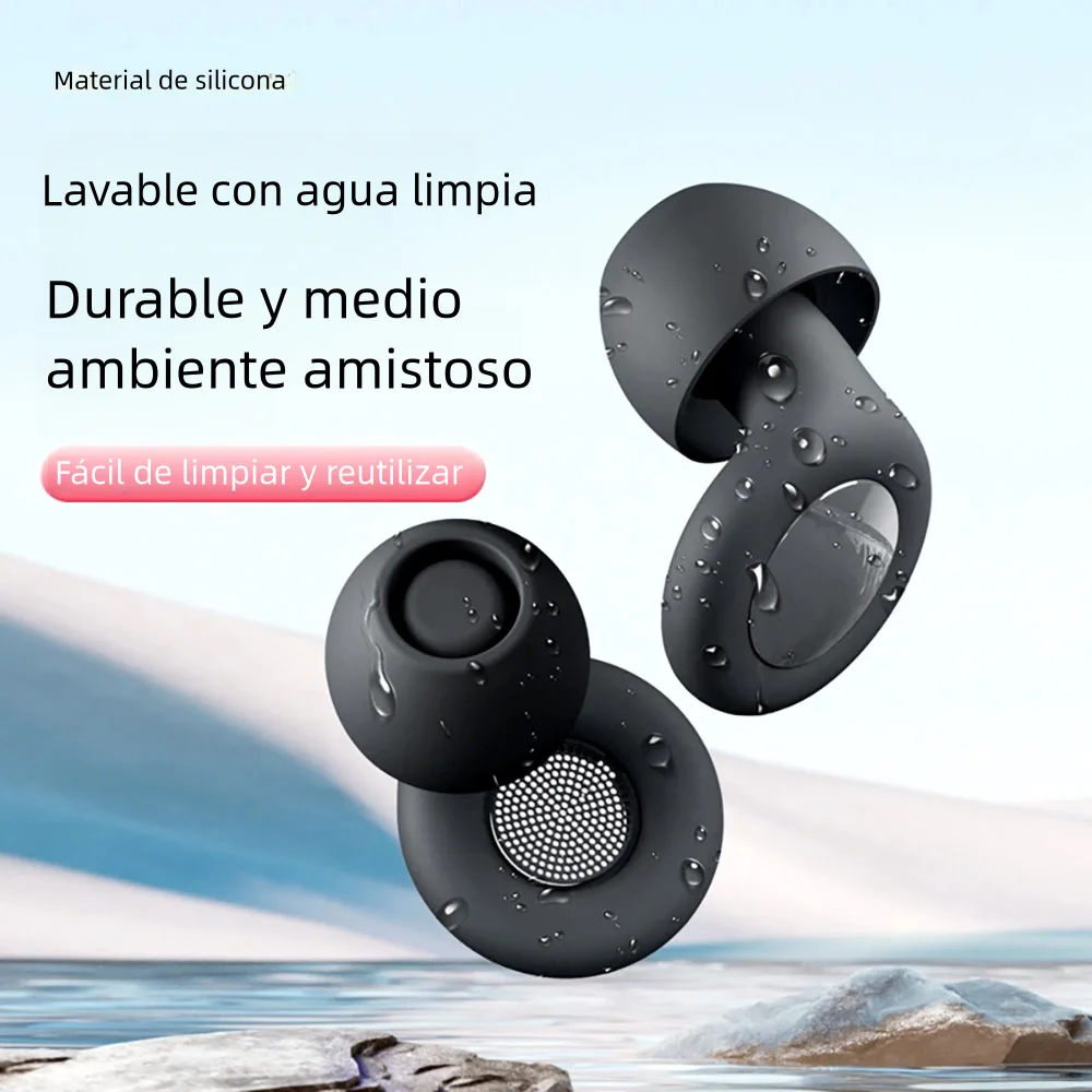 Tapones para los oídos silenciosos para dormir, reducción de ruido, protección auditiva reutilizable súper suave, tapones para los oídos antiruido para conciertos, viajes y trabajo