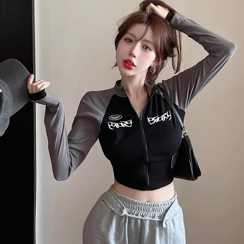 長袖Tシャツ,アメリカンスタイル,ジッパー付き