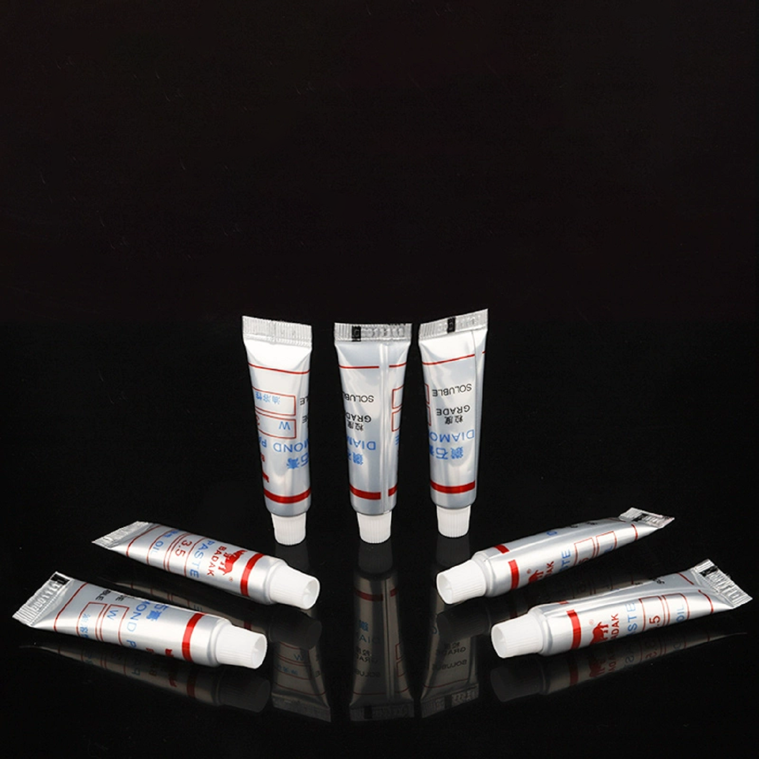 2 Stück Metall-Poliercreme, Diamant-Schleifpaste, Körnung 320–10.000, Glas-Schleif-Läpppaste, ölig zum Schleifen von Glaskeramik