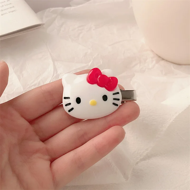 Kawaii sanrio olá kitty hairpin meninas ornamentos anime acessórios dos desenhos animados headrope scrunchies círculo de cabelo presentes de cabelo