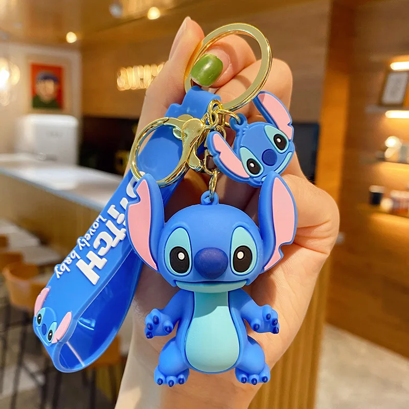 ขายส่งใหม่อะนิเมะ Disney พวงกุญแจ Mickey Mouse Minnie Lilo & Stitch การ์ตูนพวงกุญแจ Key CHAIN จี้รถของเล่นเด็กของขวัญ