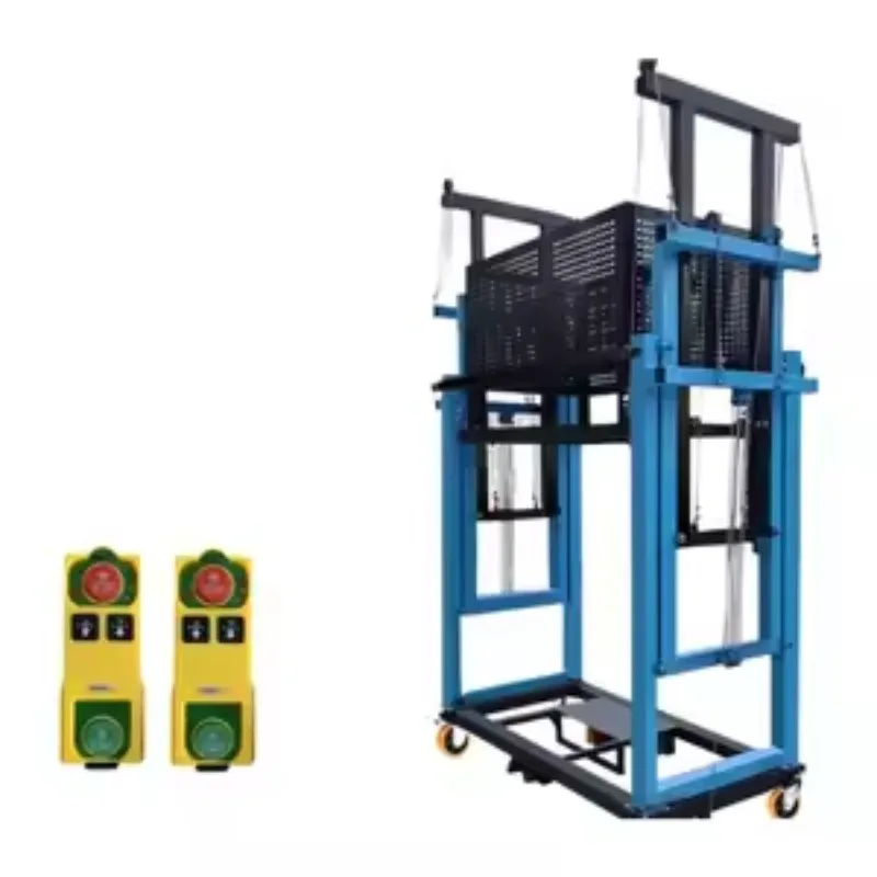 Electric Mobile Scaffolding Lift With Remote Control 500KG Load Capacity 8M Working Height Folding Platform For Construction