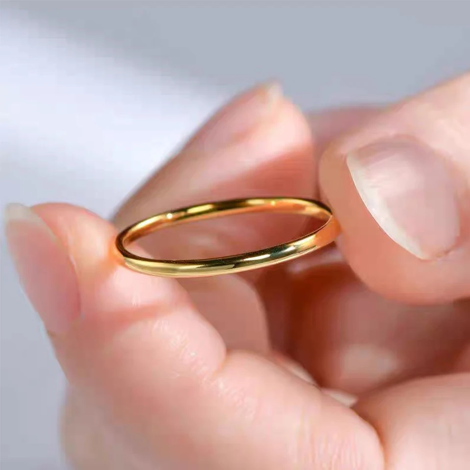 ZAKOL Anello in acciaio inossidabile da 2 mm di larghezza per donne e ragazze Anello di coda in stile minimalista squisito per usato in tutte le stagioni