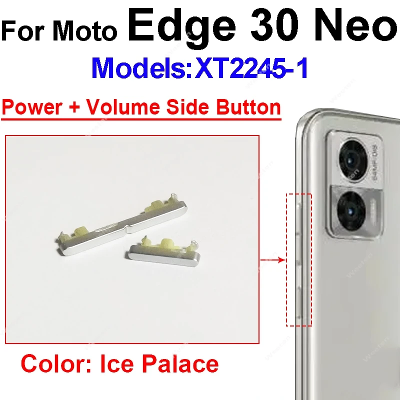 For Motorola MOTO Edge 30 Neo XT2245-1 Edge 30 Ultra XT-2201 Power Volume Button Side Key Button Flex Cable Parts