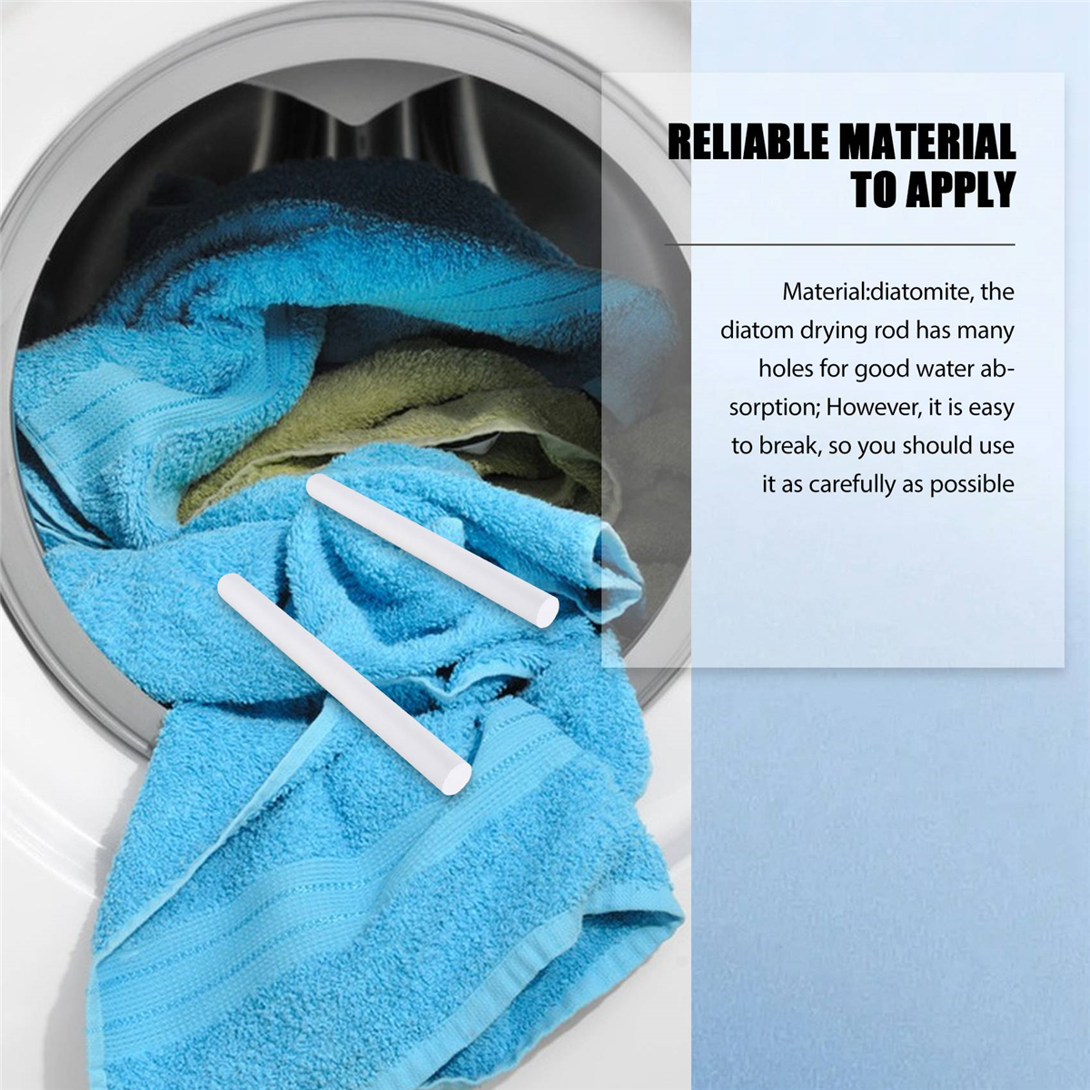 4Pc Drying Rod Stick Diatomite Moisture Absorbing Stick Clean Water Absorption Rod Diatomite Earth Desiccant for Laundry