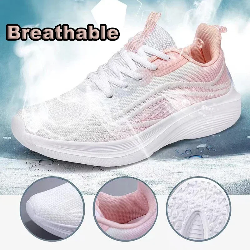 Casual Laufen Sommer Mode Anti Slip Wandern Mesh Atmungsaktivität Sportschuh Tennis Frau Trend 2025, Frau Turnschuhe Paar