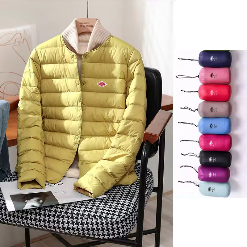 2025 nouveautés automne hiver chaud femmes duvet de canard blanc vestes minces femme mode Ultra léger emballable manteaux bouffants