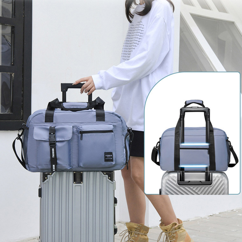 Duża torba fitness Torebka sportowa Damska sucha, mokra kieszeń na buty Pojedyncze ramię Crossbody Pływanie Joga Siłownia Plecak podróżny Duffel
