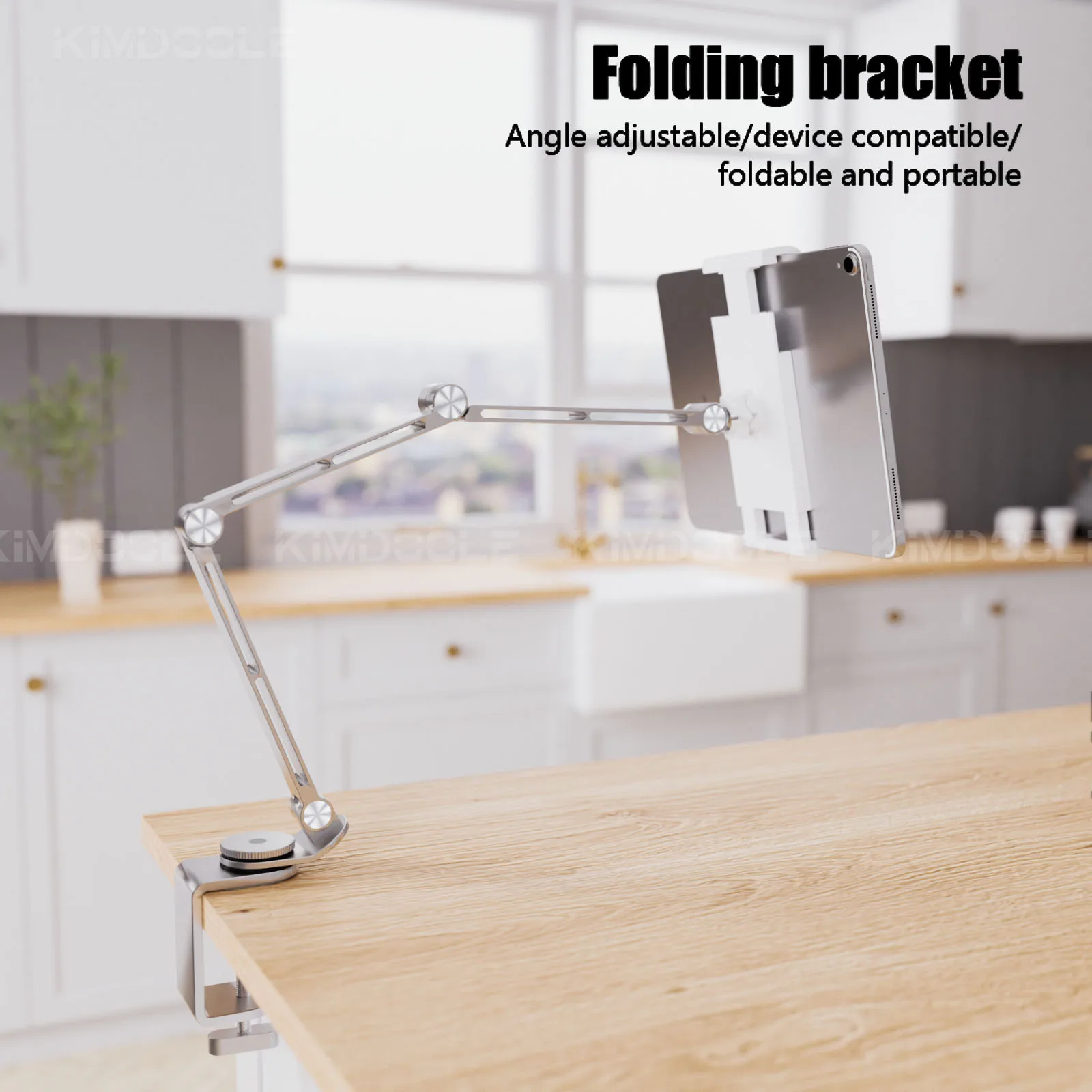 Soporte para tableta de 3 varillas con rotación de 360 y ángulos ajustables Compatible con tabletas, teléfonos y portátiles, portátil y plegable