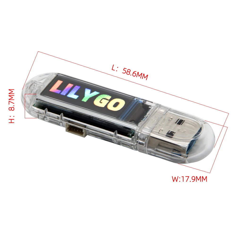 LILYGO ®   T-Dongle-S3 ESP32-S3 Макетная плата с экранным ключом 0,96 дюйма ST7735 ЖК-дисплей Поддержка Wi-Fi Bluetooth TF-карты