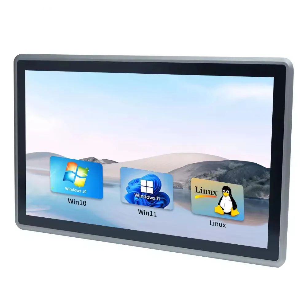 Partaker 21,5 Zoll Industrie-PC IP65 Frontplatte Intel I7 10810U I5 10310U J6412 TPM2.0 RS232 DDR4 2xLAN Touchscreen-Computer