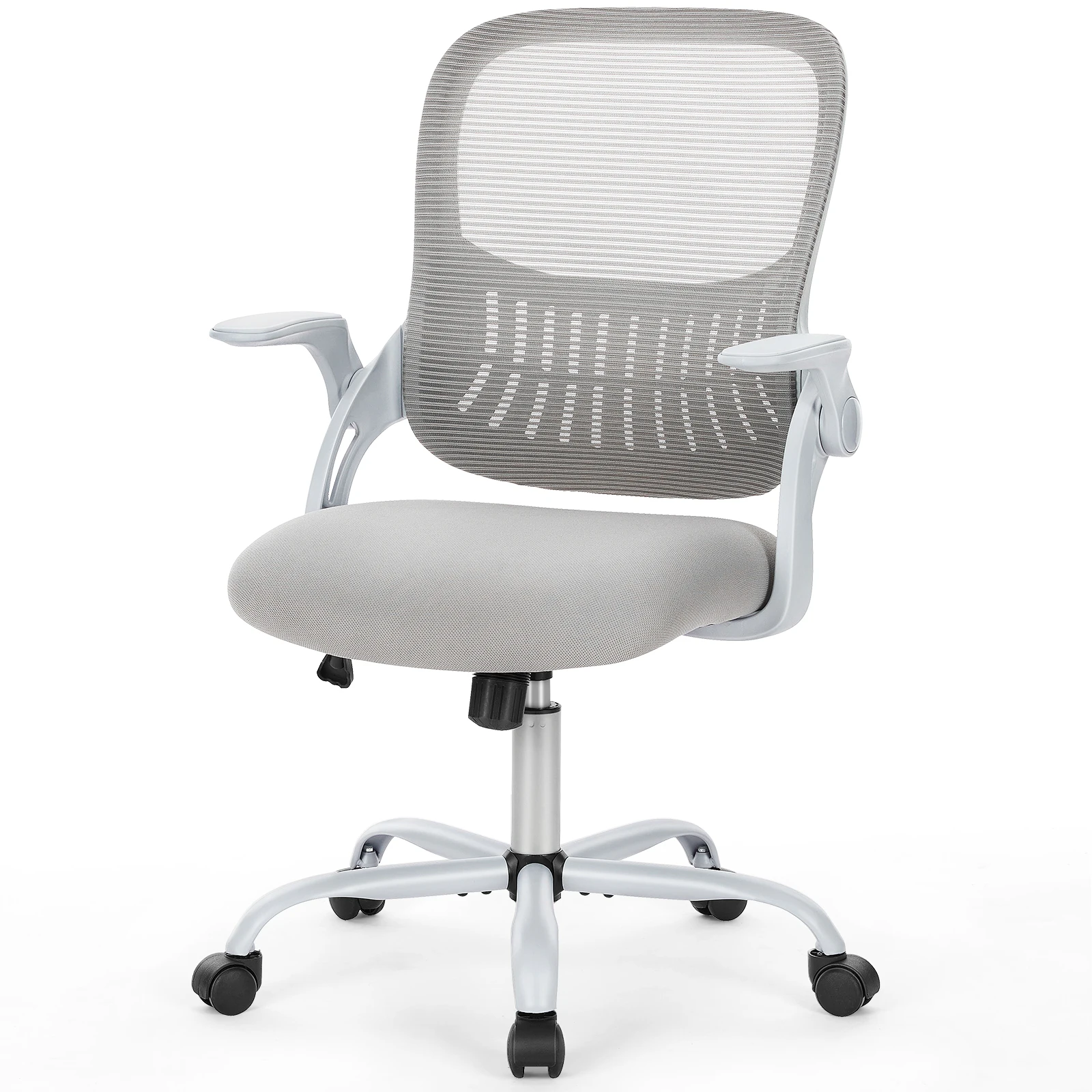 JHK Ergonomischer Büroschreibtischstuhl mit Netzrückenlehne, höhenverstellbar, für Computer, Rollarbeit, drehbare Gaming-Stühle mit Rollen für Zuhause