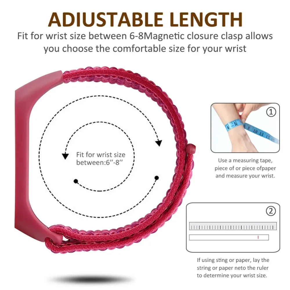 Nylon Loop Strap for Xiaomi Mi Band 10 9 8 7 6 5 4 Breathable wristband Smartwatch Bracelet sport pulsera watchband Miband 8 NFC