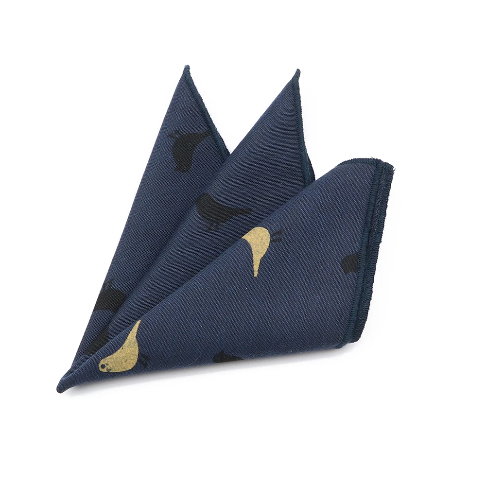 ใหม่ผ้าฝ้ายพ็อกเก็ตสแควร์สําหรับชาย Casual BIRD Feather ผ้าเช็ดหน้า Hankie งานแต่งงานของขวัญ Super Soft ผู้ชาย Tuxedo กระเป๋าผ้าเช็ดตัว