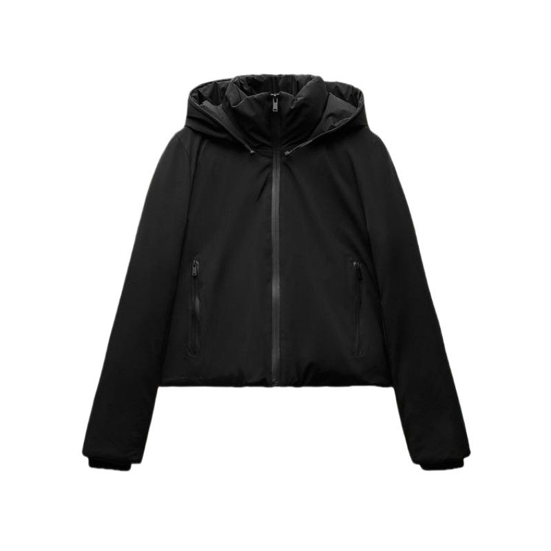 ETJ 2025 Herfst/Winter Nieuwe dames korte imitatie wind waterdichte capuchon dikke warme katoenen jas Outdoor jas 4749703