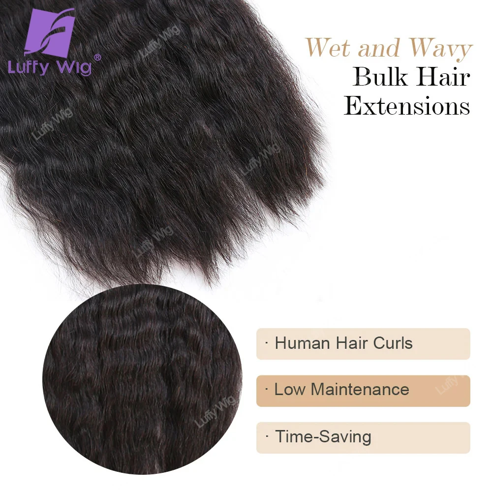 Cabelo humano em massa para trança birmanês remy duplo desenhado sem trama extensões de cabelo sem nós boho caixa tranças cabelo 30 27 molhado e ondulado