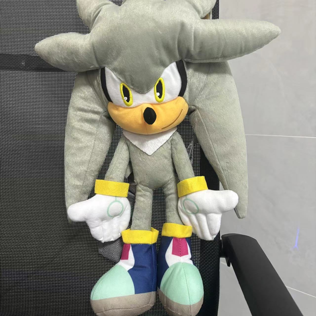 Classic Game Character Black Shadow 55CM Plush Backpack  Anime Silver Doll Children's Comfort Toy Birthday Christmas Gift