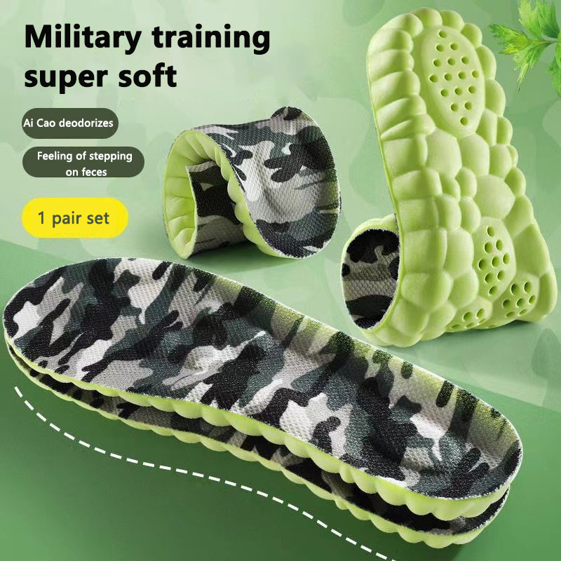 4D Sport Insole Super Soft Shoes Sole Pads for Feet Shock Absorption Baskets Shoe Sole Arch Support Orthopedic Inserts