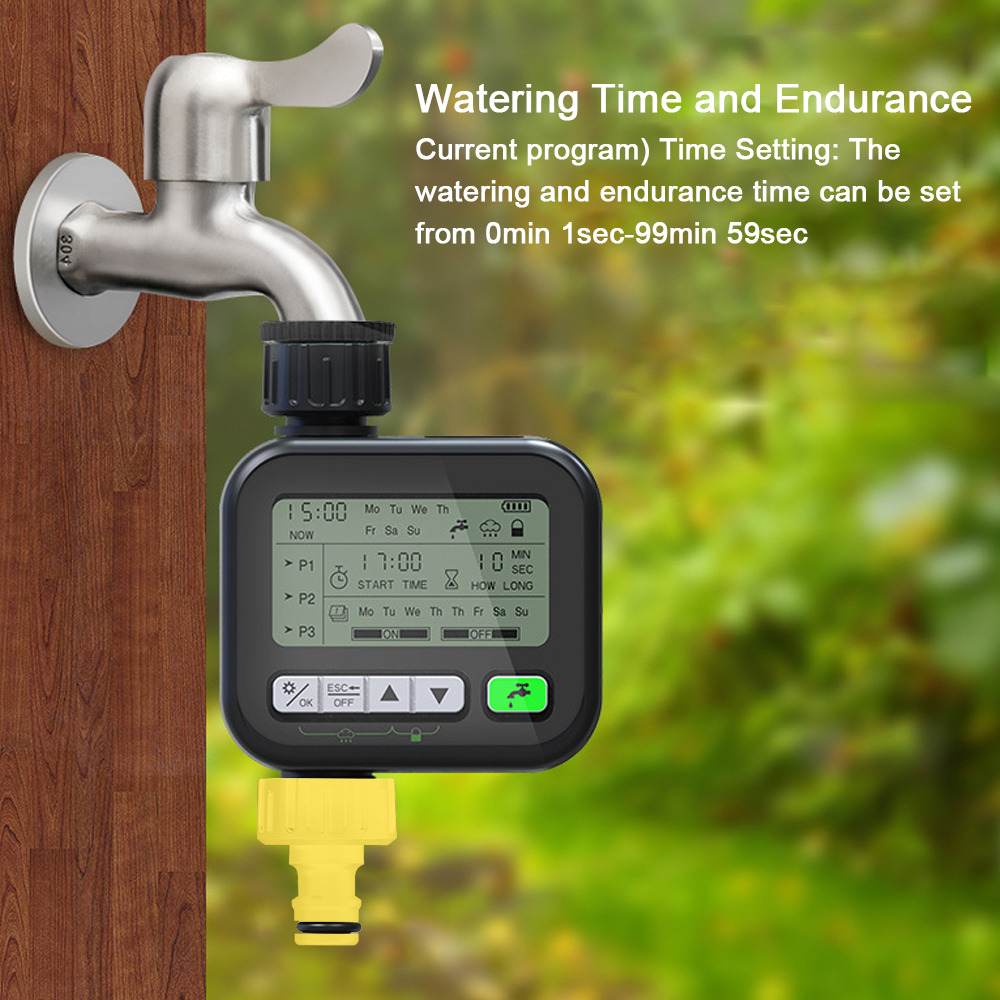 Tuinirrigatietimer Automatisch besproeiingsapparaat Tuinbalkon Regendetectiecontrole Intelligent irrigatiesysteemController