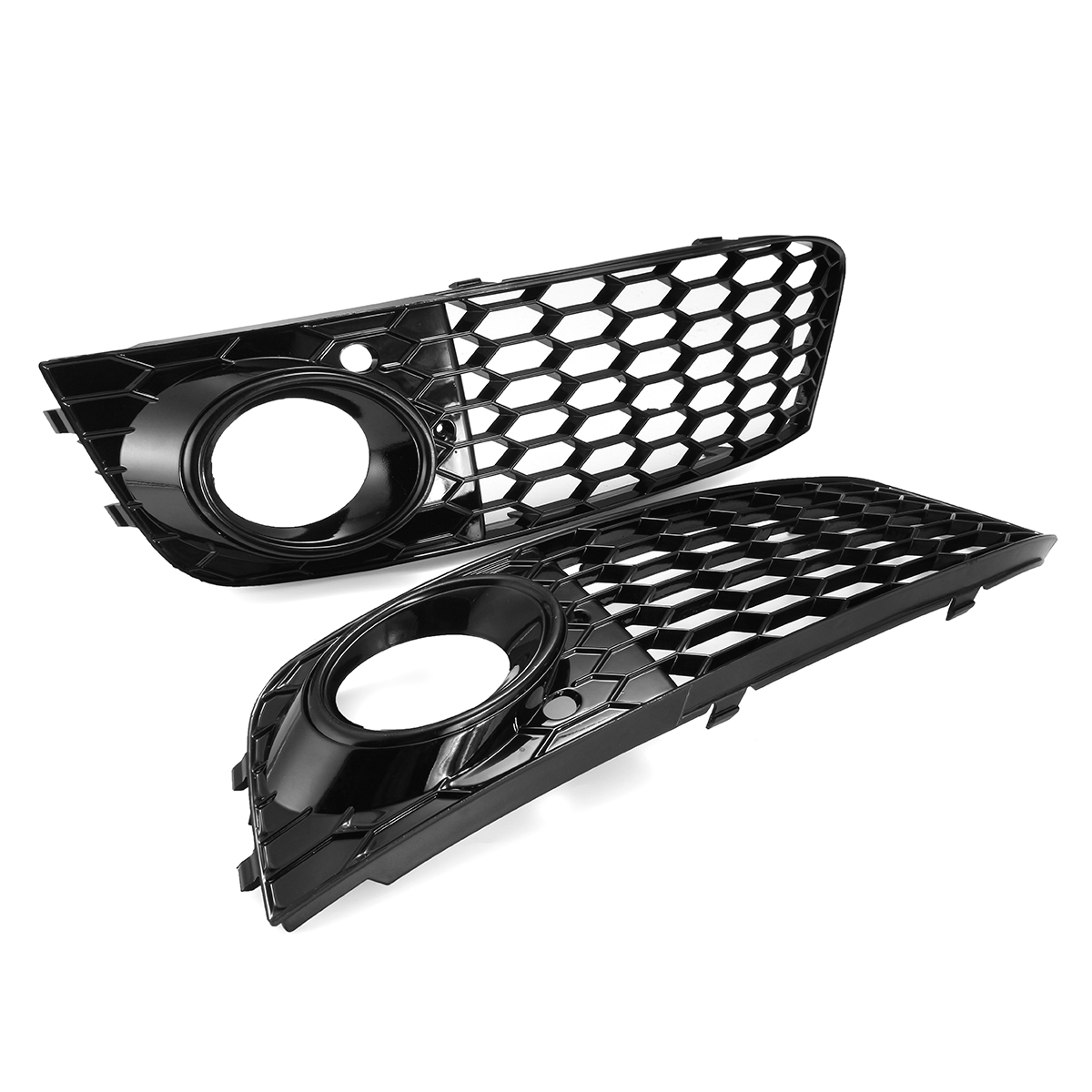 For Audi A4 B8 RS4 2009 2010 2011 2012 Honeycomb Mesh Fog Light Open Vent A4 Grille Intake Cover 8KD807682 Fog Light Cover