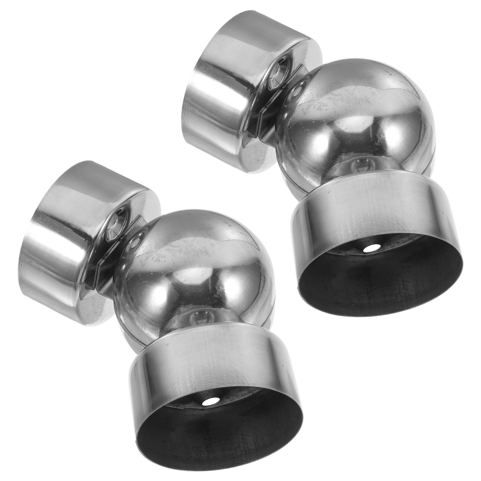 Edelstahl-Treppenhandlaufbeschläge, Endkappen, Rundrohr-Pfostenbasen, einfache Installation, langlebige Metallhandläufe, Kappe für den Außenbereich