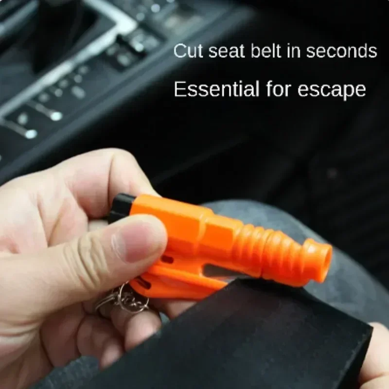 Martello di sicurezza per auto Interruttore per finestre di vetro di emergenza automatica Taglierina per cintura di sicurezza Martello di fuga di emergenza per auto salvavita Fischietto di sopravvivenza