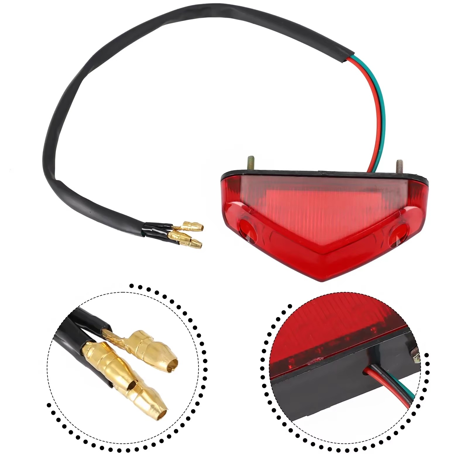 Universal 12v motocicleta cauda luz traseira lâmpada lanterna traseira do motor freio parar luzes de advertência luz da placa licença acessórios automóveis