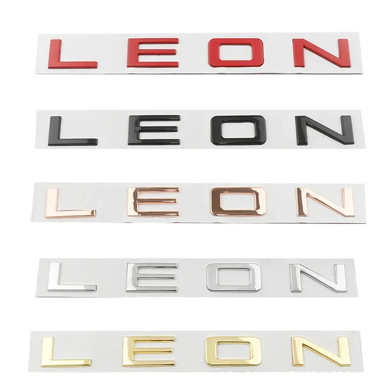 Car 3D Metal Trunk Words Letters Logo Decals Emblem Badge Sticker For Seat Leon MK1 MK2 MK3 MK4 MK5 MK6 FR Styling Accessories