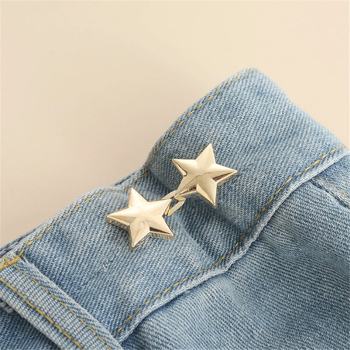 1 par de botones vaqueros, Clips ajustables para pantalones, faldas, tensor de cintura, hebilla, botón a presión, ajustador, Pin para pantalones, botón retráctil