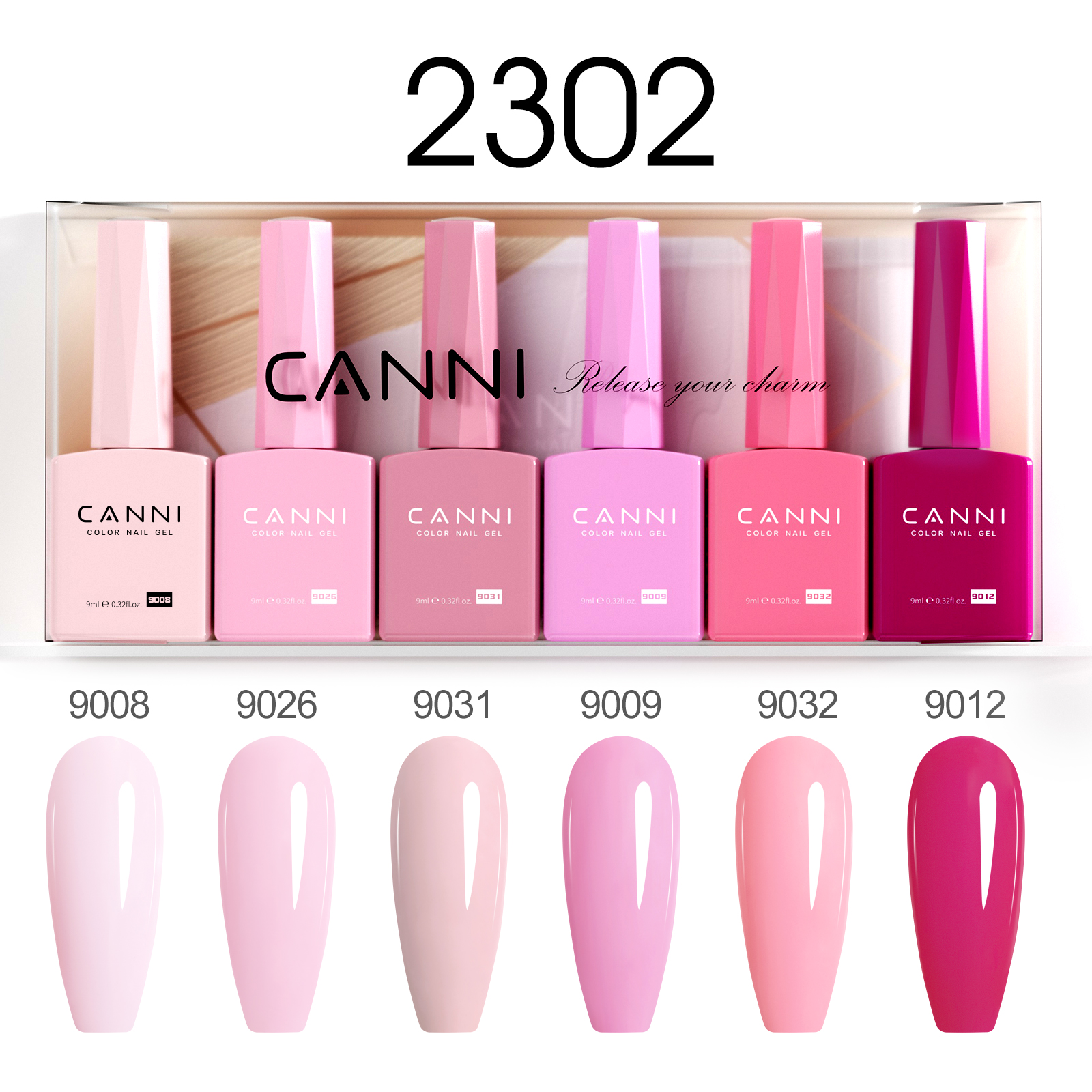 CANNI Gel Nail Polish VIP Kit Gorgeous Color Full Coverage HEMA FREE Soak Off UV LED Semi Permanent Gel Varnish Winter Nails
