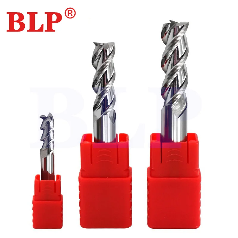 Cortador de fresado con revestimiento de aleación, herramienta de acero de tungsteno por Cnc de aluminio, fresadora de 3 cuchillas, cortador de fresado superior, cortador de fresado de madera