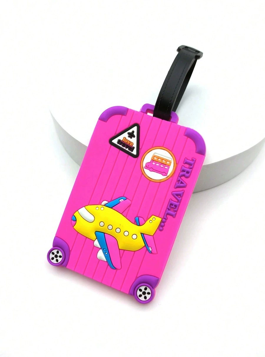 Etiqueta de bagagem de borracha macia de PVC Anime Cartoon Silicone Hang Tag Cabide de bagagem Capa de cartão de embarque