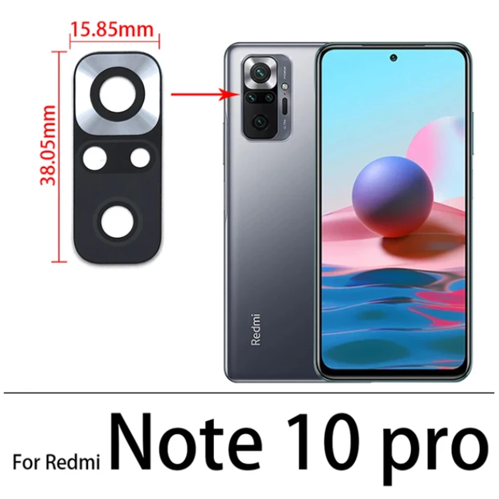 Mới Phía Sau Lưng Camera Kính Cường Lực Cho Xiaomi Redmi Note 10 5G Có Keo Dán Miếng Dán