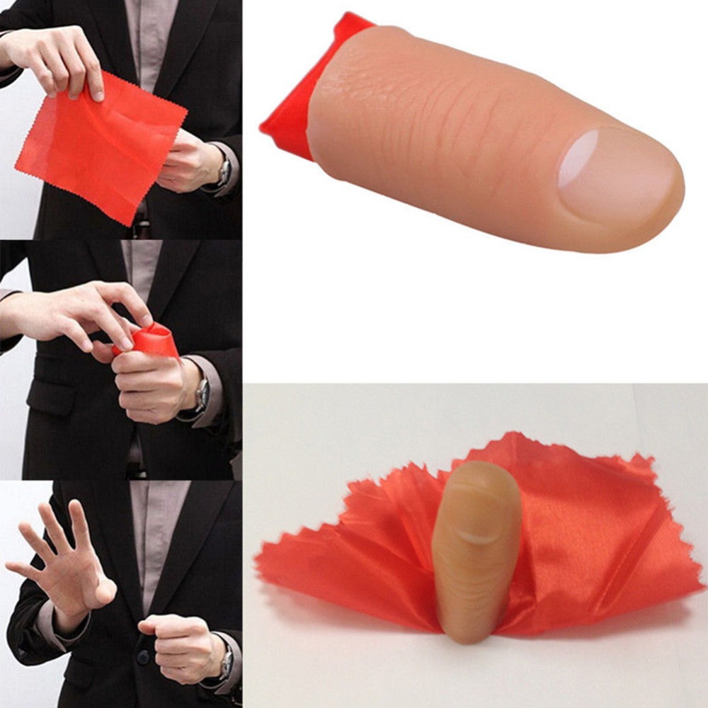Trò Ảo Thuật Khăn Choàng Lụa Disapper Diễn Sân Khấu Ngón Tay Ngón Tay Cái Đầu & Lụa Phố Cận Sát Magia Đạo Cụ Kid Quà Tặng Đảng