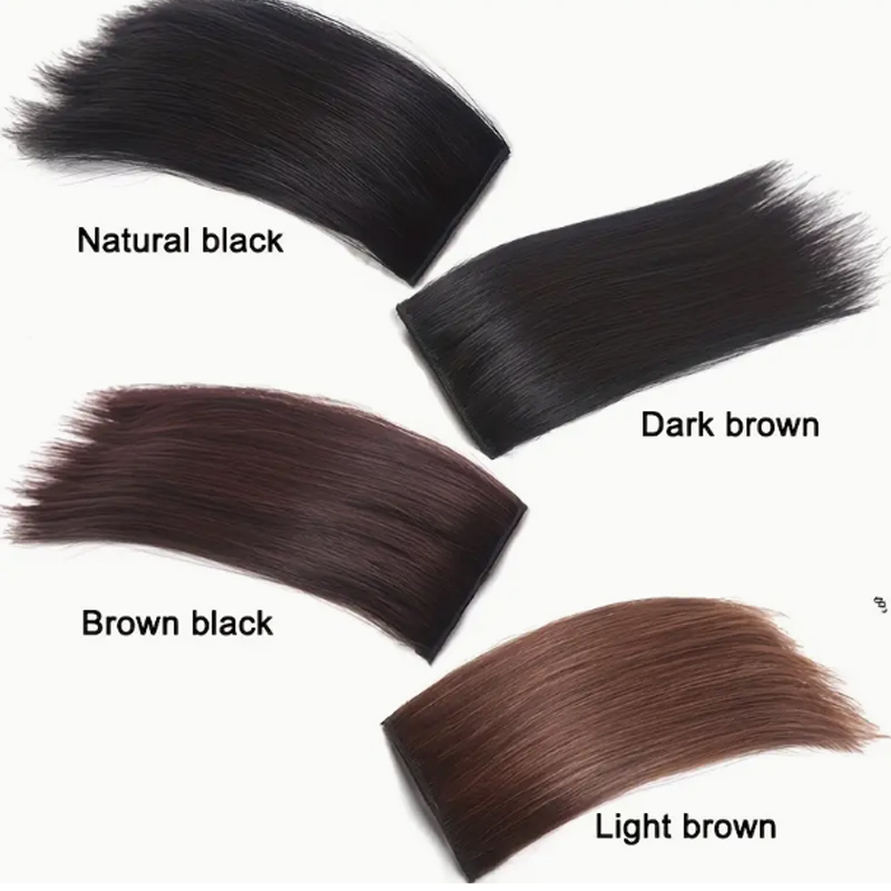 Almohadilla recta corta sintética de 10cm, extensión de cabello Invisible, forro de pelo, cubierta lateral superior, postizo para mujer