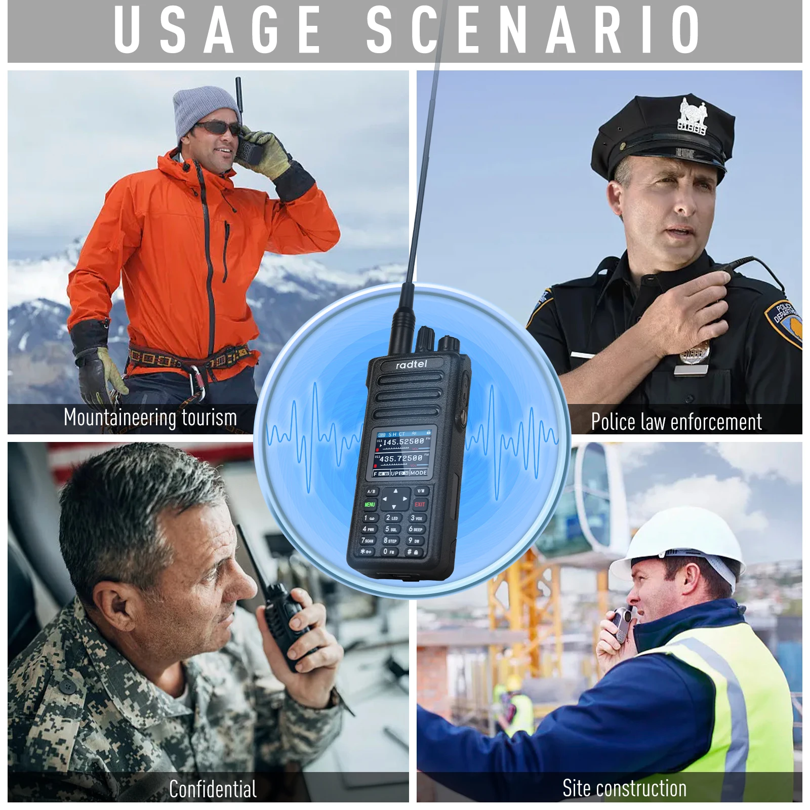 Radtel RT-730 IP67 impermeable 10w banda aérea Walkie Talkie banda completa Amateur Ham 199CH HT USB-C batería NOAA FM AM UHF VHF Satcom