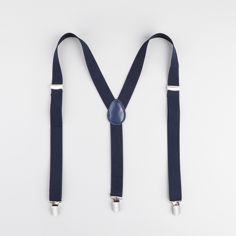 Heren verstelbare 2,5 cm brede Y-vorm elastische hangende broek bretels dagelijkse aankleedaccessoires sterke metalen clips unisex